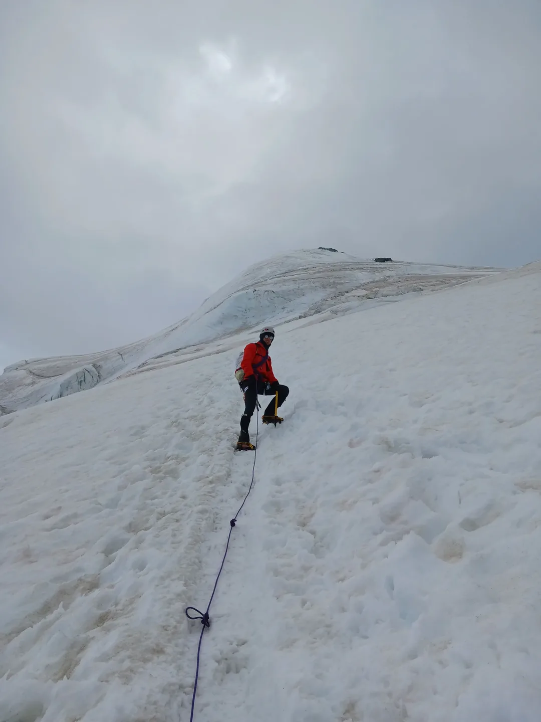 A climber on Allalinhorn