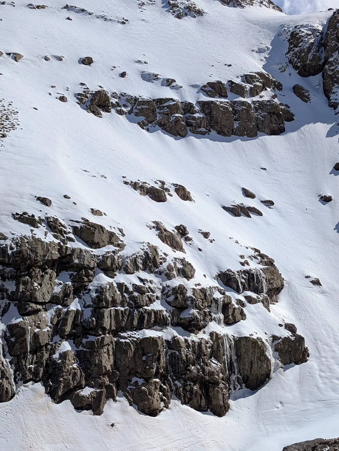 An icy mountainside
